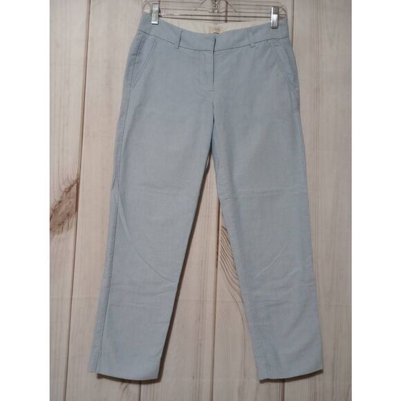 J Crew Pants Ladies 0 Blue Chino Capri - Picture 1 of 7